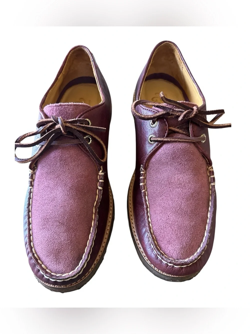 Sperry Men's Gold Cup 2-Eye Maroon Boat Shoes Nautical Preppy Sz 10.5 EUC #18351